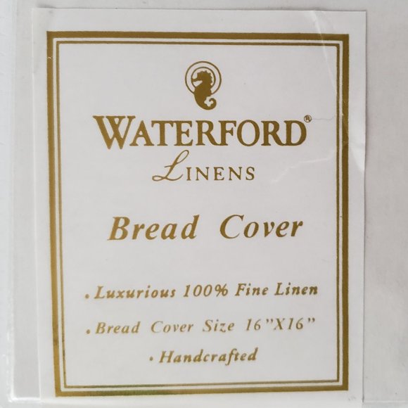 Waterford Fine Linen Bread Cover 16” x 16” NEW IN PACKAGE - Picture 4 of 5